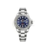 (ON SALE) ROLEX YACHT-MASTER *40MM PLATINUM & OYSTER STEEL* (AUGUST 2023 -UNWORN) *BRIGHT BLUE DIAL*