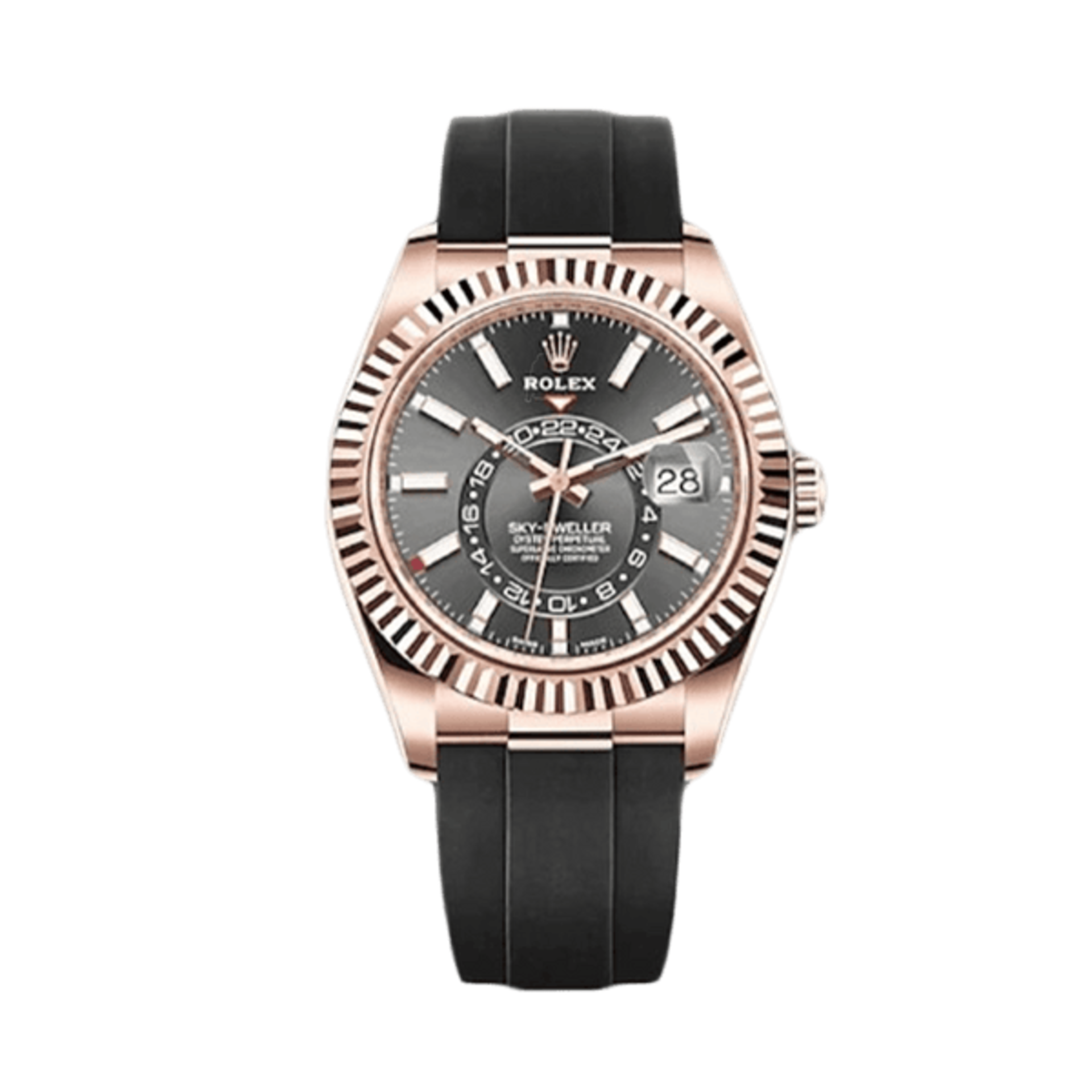 (ON SALE) ROLEX SKY-DWELLER *18CT EVEROSE GOLD - OYSTER-FLEX* (APRIL 2023 - UNWORN) *42MM SLATE GREY - Image 5 of 6