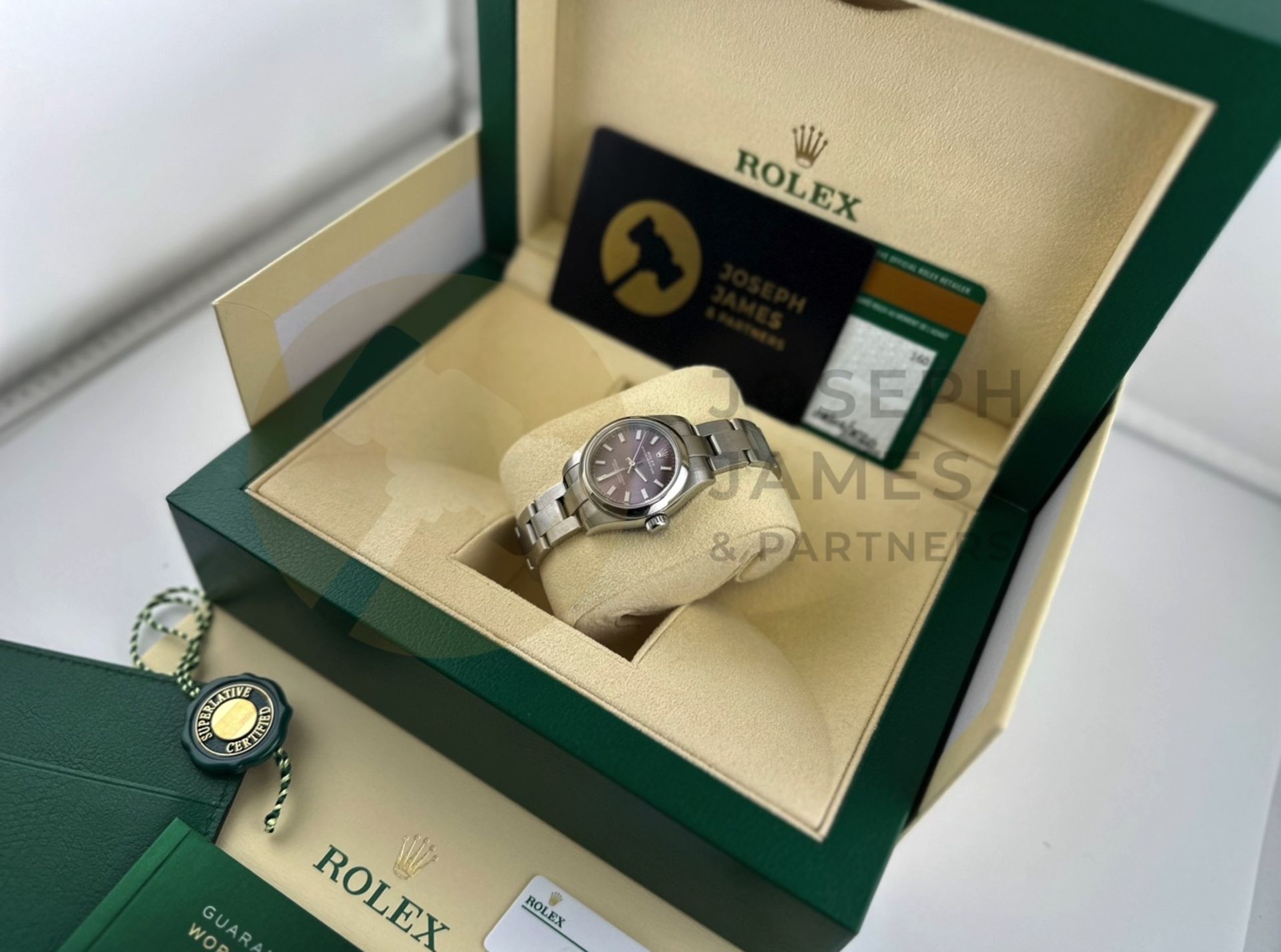 ROLEX OYSTER PERPETUAL 26MM *PURPLE GRAPE DIAL* (2020) OYSTER STEEL *IDEAL CHRISTMAS GIFT* - Image 13 of 22