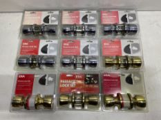 9 x Various ERA Door Knob Lock Sets - See Description