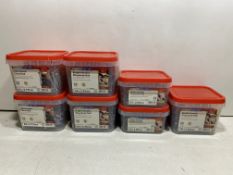 7 x Tubs Of Various Timco Ringshank / Clout Nails - See Description