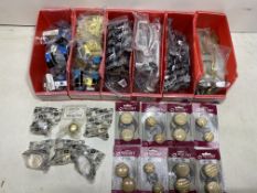 Mixed Lot Of Various Door Latches And Cabinet Handles/Knobs