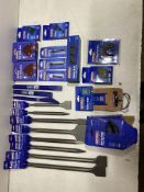 28 x Various Faithfull Accessories Including Chisels, Sanding Sheets, Saw Blades As Seen In Photos
