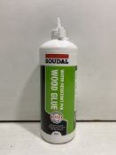 22 x Bottles of Soudal Water Resistant D3 Wood Glue White 1ltr