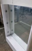 Mirror With Gloss White Cabinet NVC116VTY028 1050mm x 170mm
