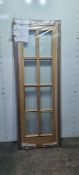 8 Light White Oak Glass Door With Raised Mouldings 0028LORML27KBS Door 78" x 27" x 35mm