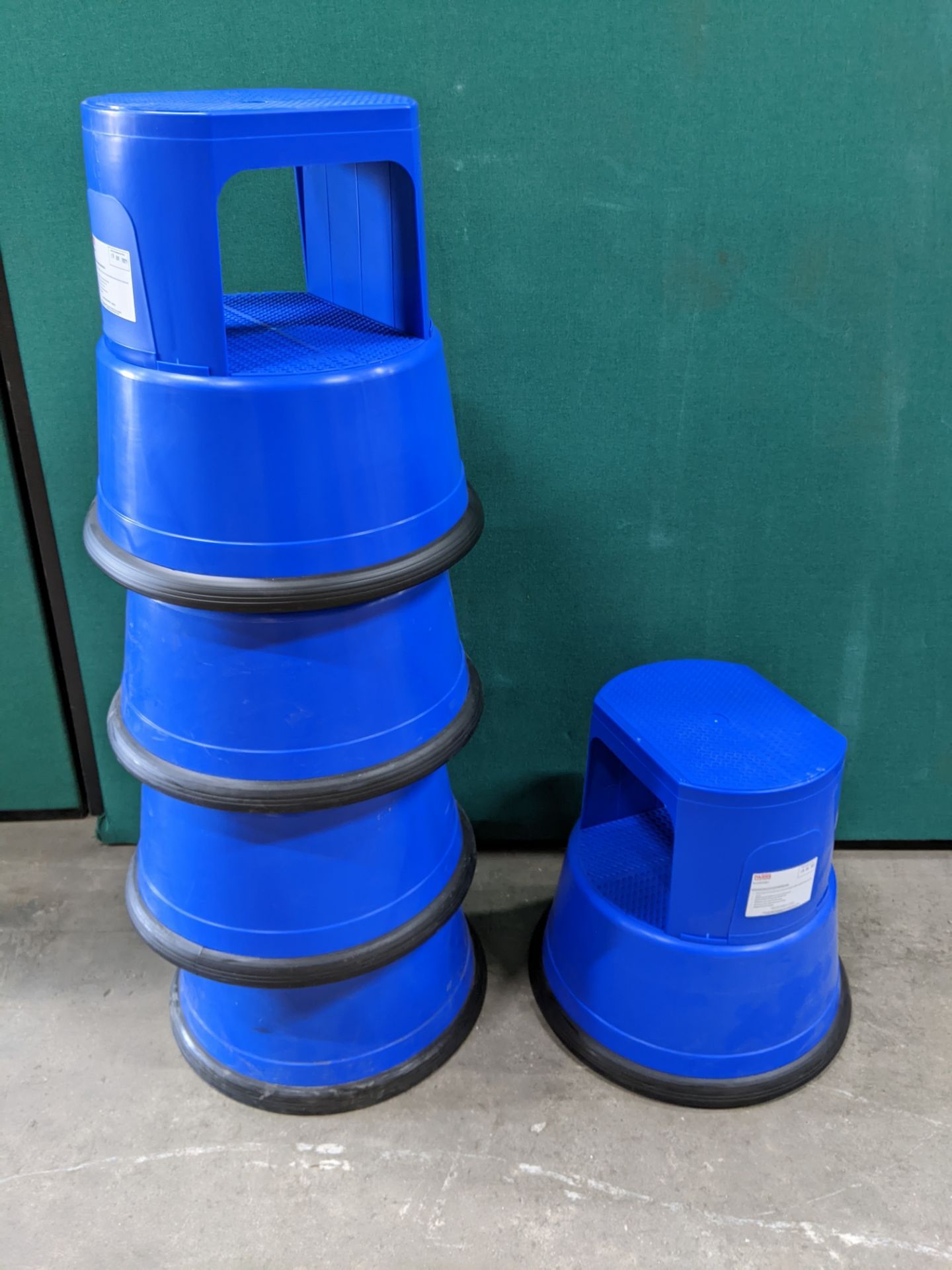 5 x Blue Kick Stools