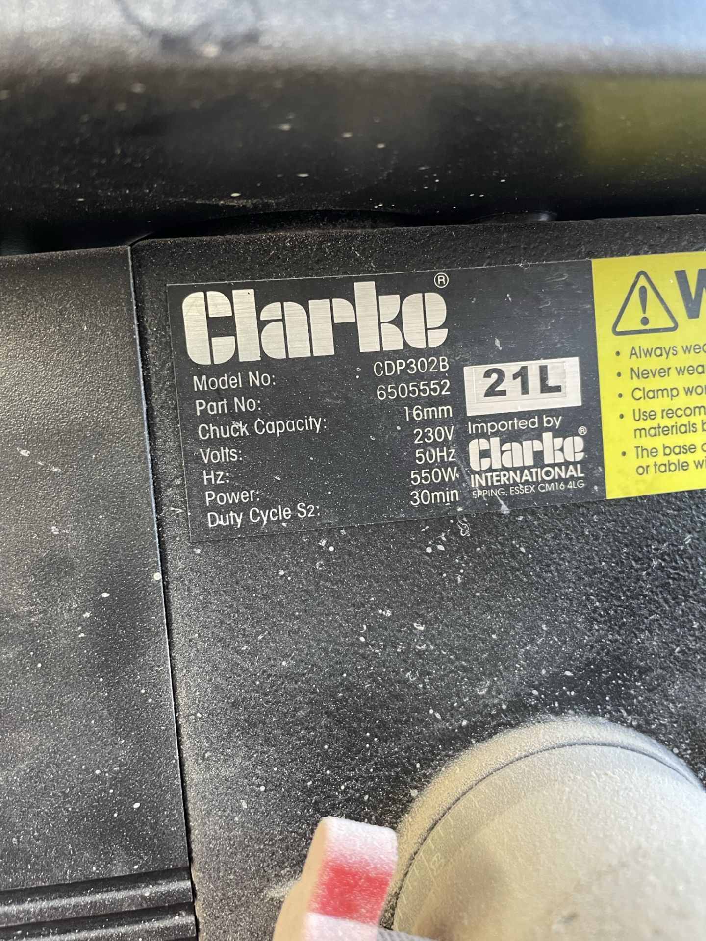 Clarke CDP302B 16 Speed Bench Drill Press - Image 4 of 5