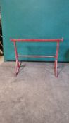 2 x Red Adjustable Metal Trestles