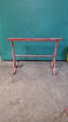 2 x Red Adjustable Metal Trestles