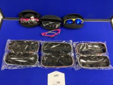 Various Cycling Glasses And Cases As Seen In Photos