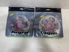 2 x Hope RX Centre Lock Disc Rotor - 160mm - Red centrelock RRP £129.98 ( £64.99 Each )