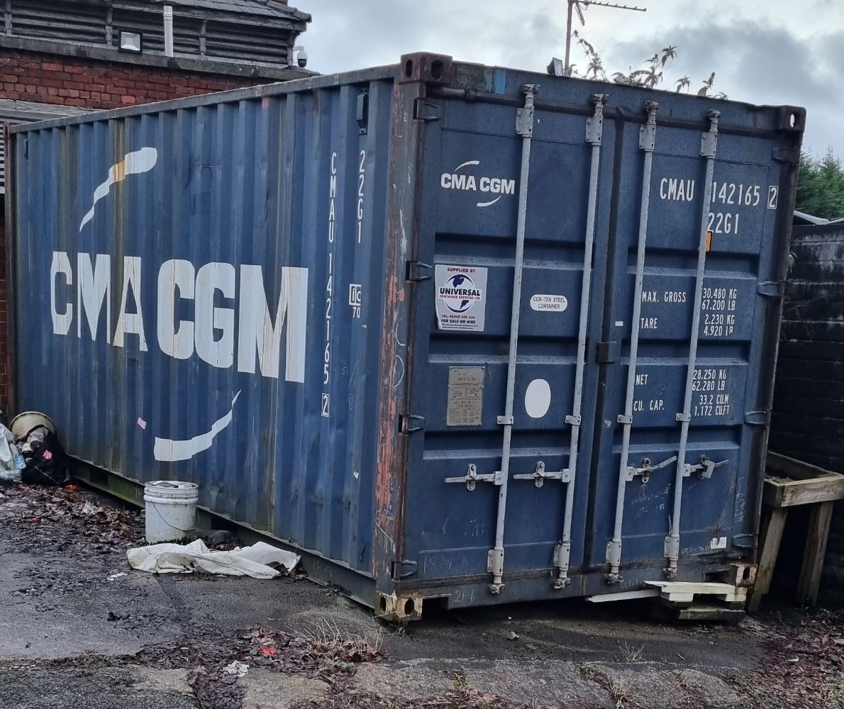 ONE LOT SALE  | 20ft Steel Shipping Container | LOCATED IN BOLTON | Ends 16 January 2023