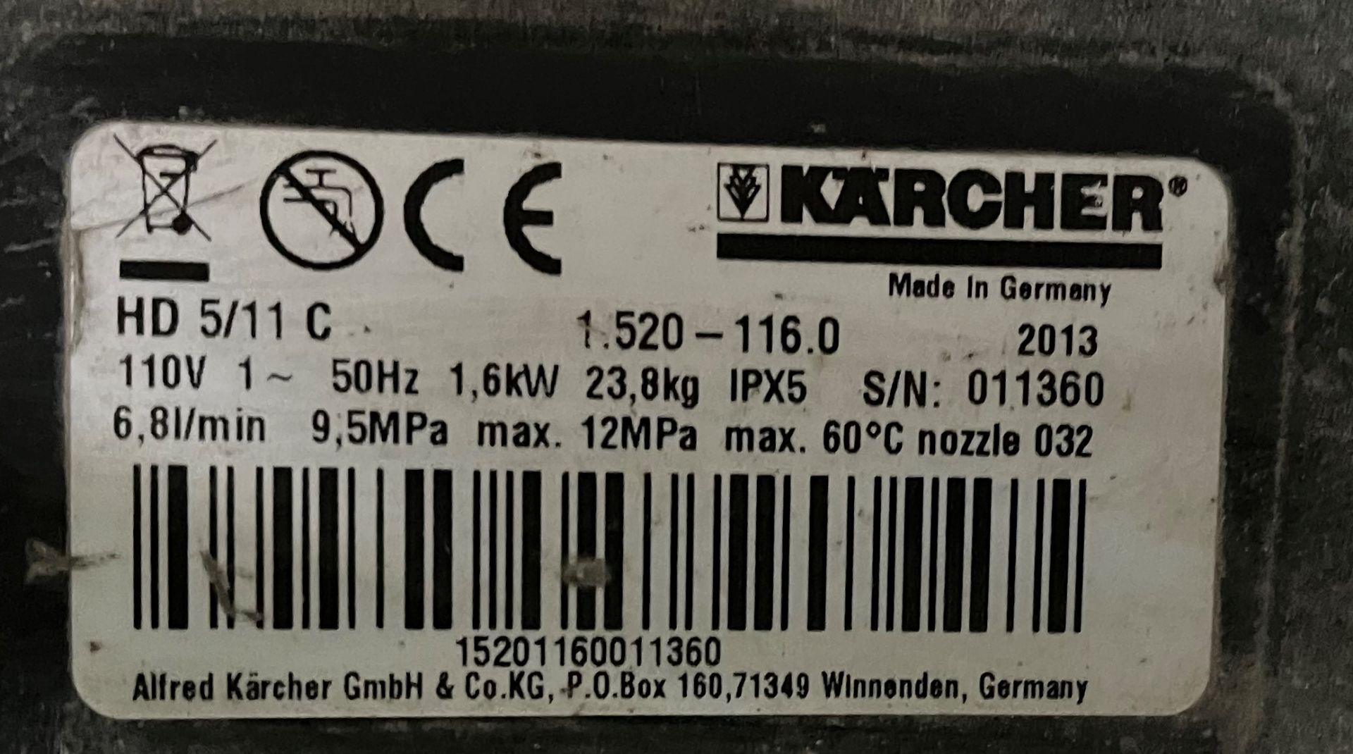 Karcher HD5/11C Pressure Washer - Image 5 of 5