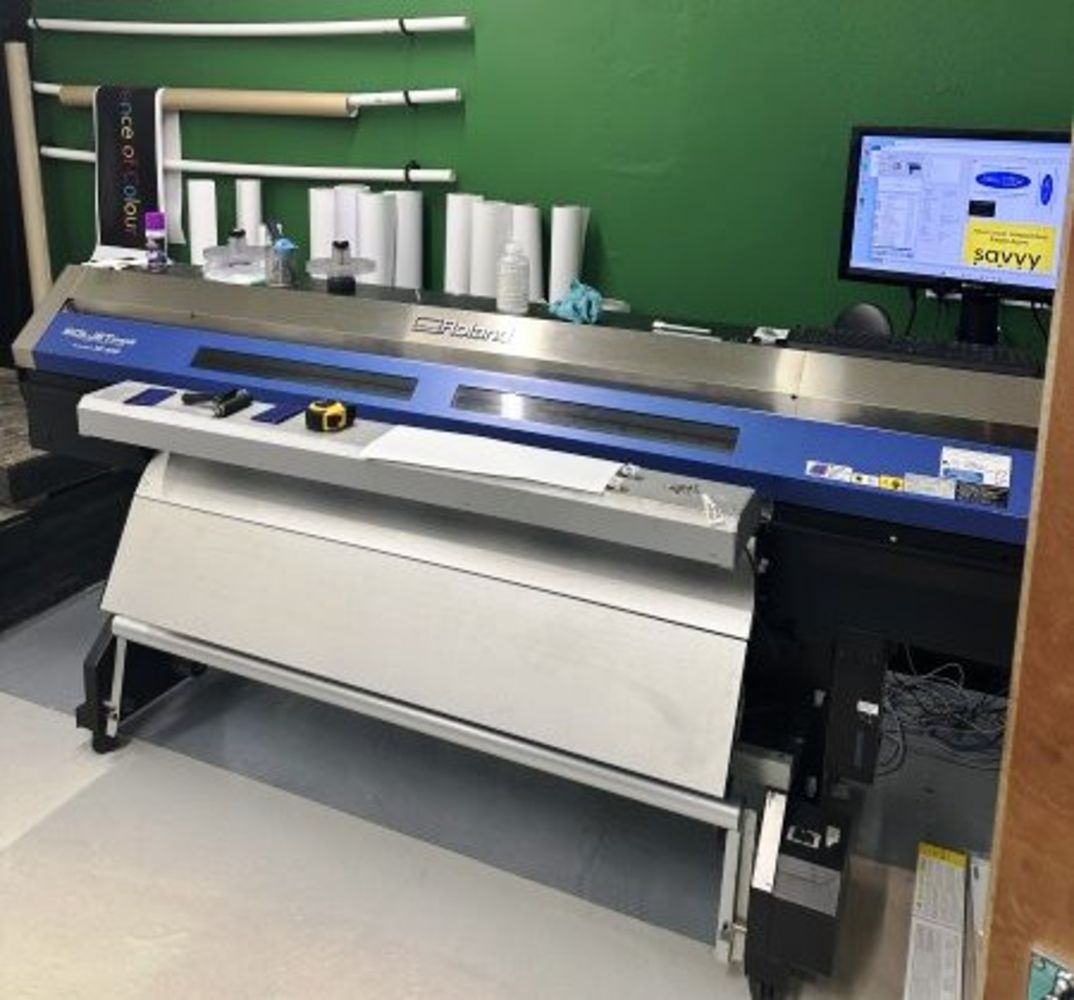 SHORT NOTICE SALE - Printing & Finishing Equipment | Roland XC-540 Large Format Printer/Cutter & Mounter's Mate Smartstation Flatbed Applicator