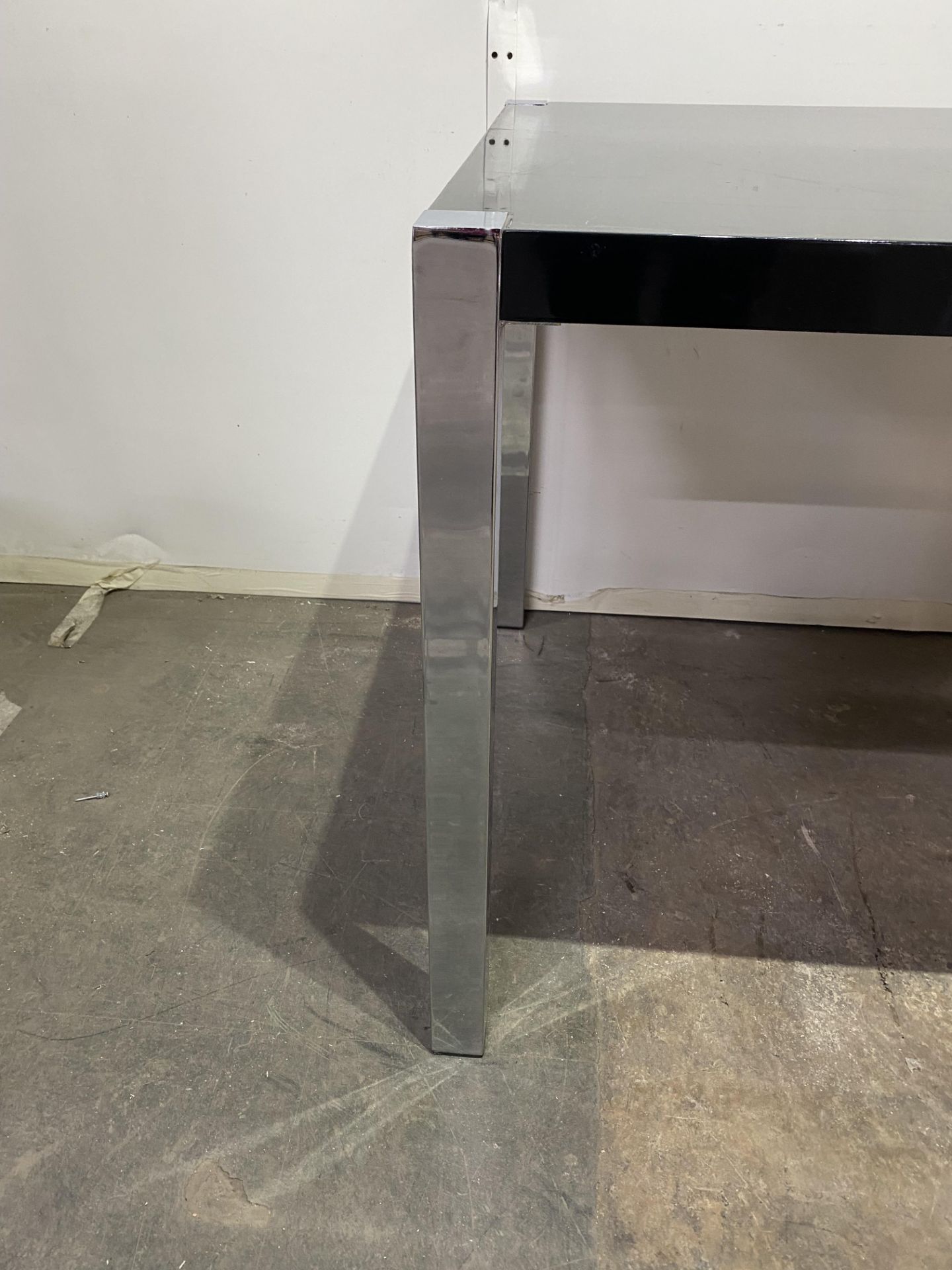 Black / Silver Dining Table - Image 3 of 5