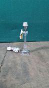 EX DISPLAY ACRYLIC CANDLESTICK TABLE LAMP