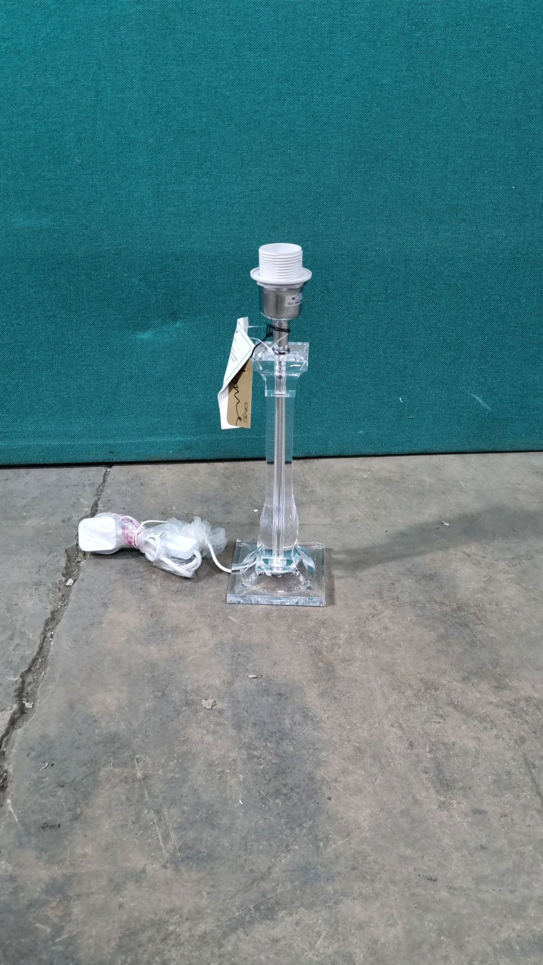 EX DISPLAY ACRYLIC CANDLESTICK TABLE LAMP