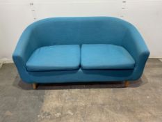Blue 2 Seater Low Down Sofa