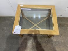 Low Down Wooden / Glass Coffee Table