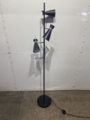 10 x Black 3 Spot Floor Lamps