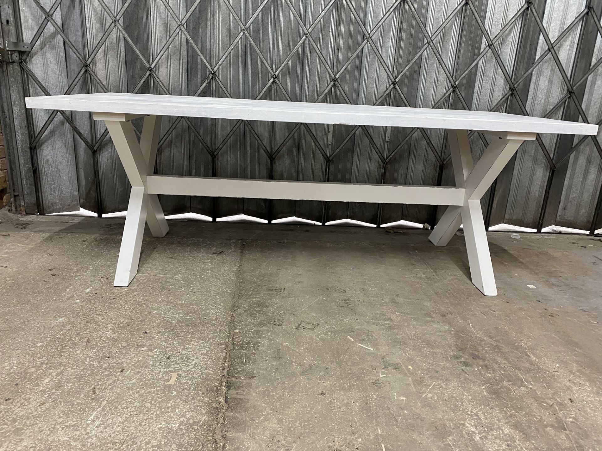 Large White Dining Table - Image 3 of 8