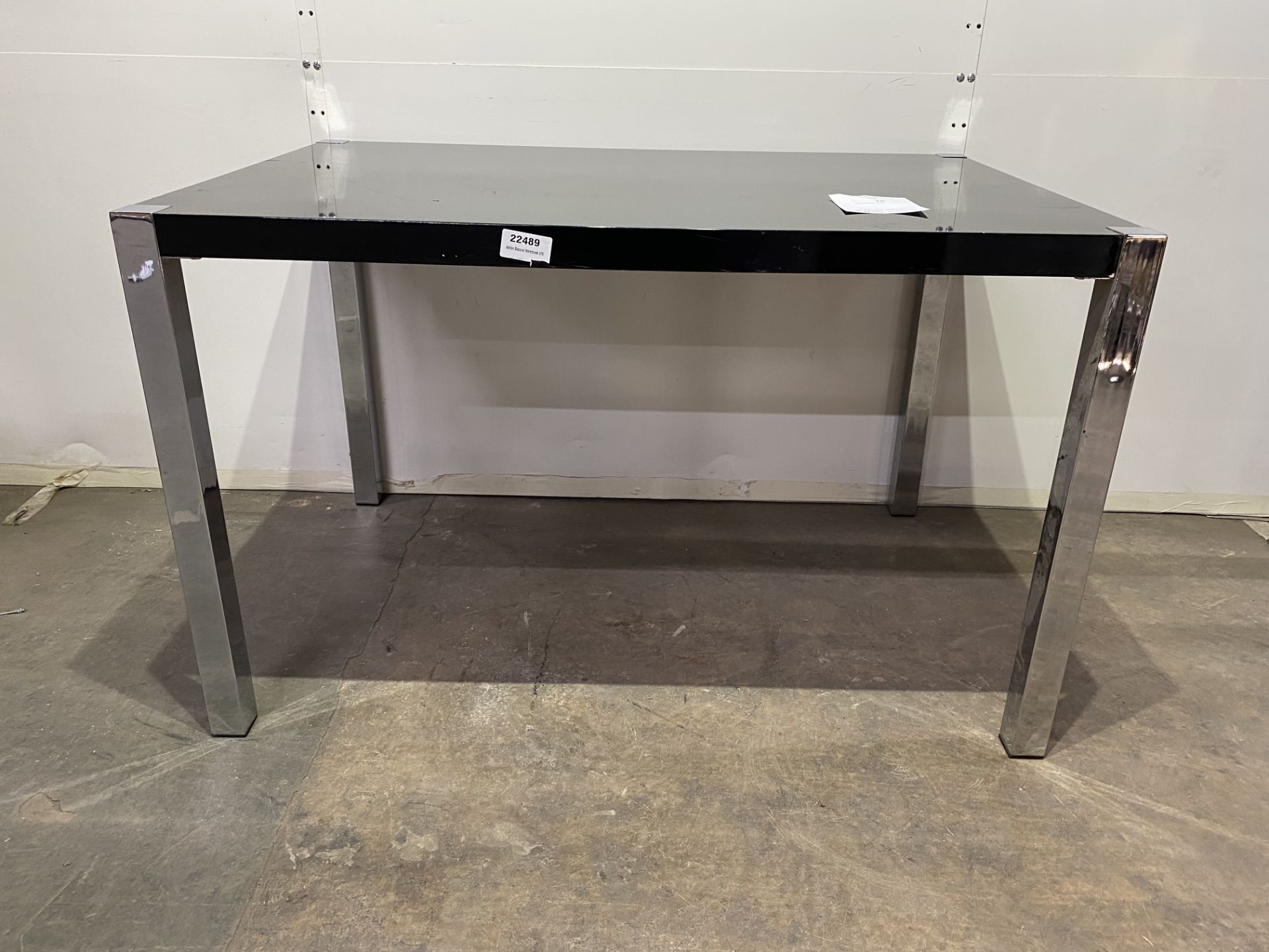 Black / Silver Dining Table - Image 2 of 5