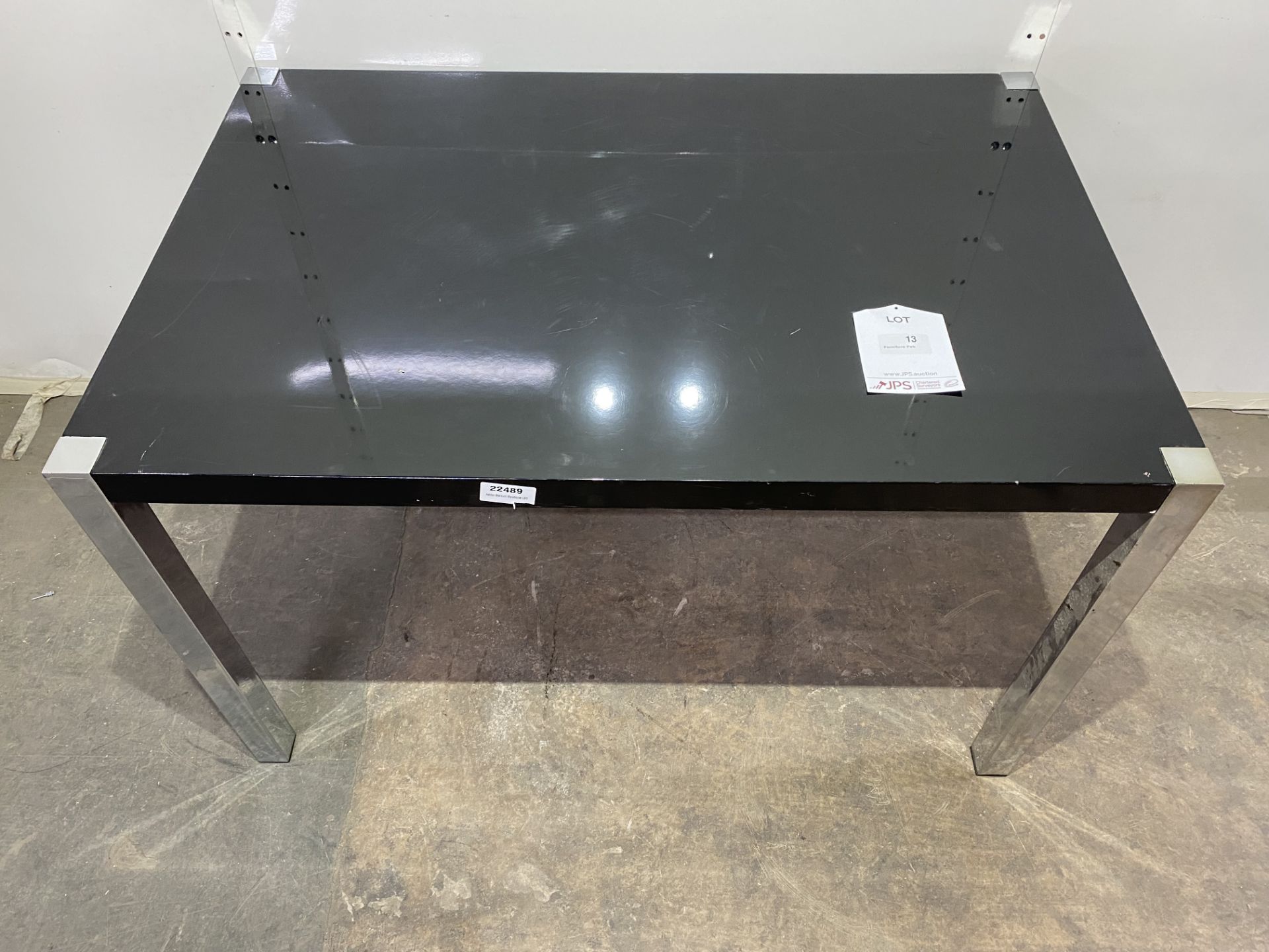 Black / Silver Dining Table