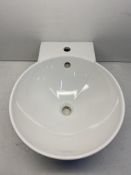 White Oval Ceramic Wash Basin