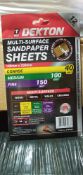 100 x Dekton Assorted Sandpaper Sheets | Total RRP £250