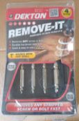 20 x Brand New Dekton Screw Remover Kits