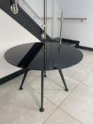 Black Glass Tempered Circular Side Table | Diameter 120cm x Circumference 376.8cm