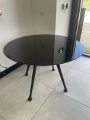 Black Glass Tempered Circular Side Table | Diameter 120cm x Circumference 376.8cm