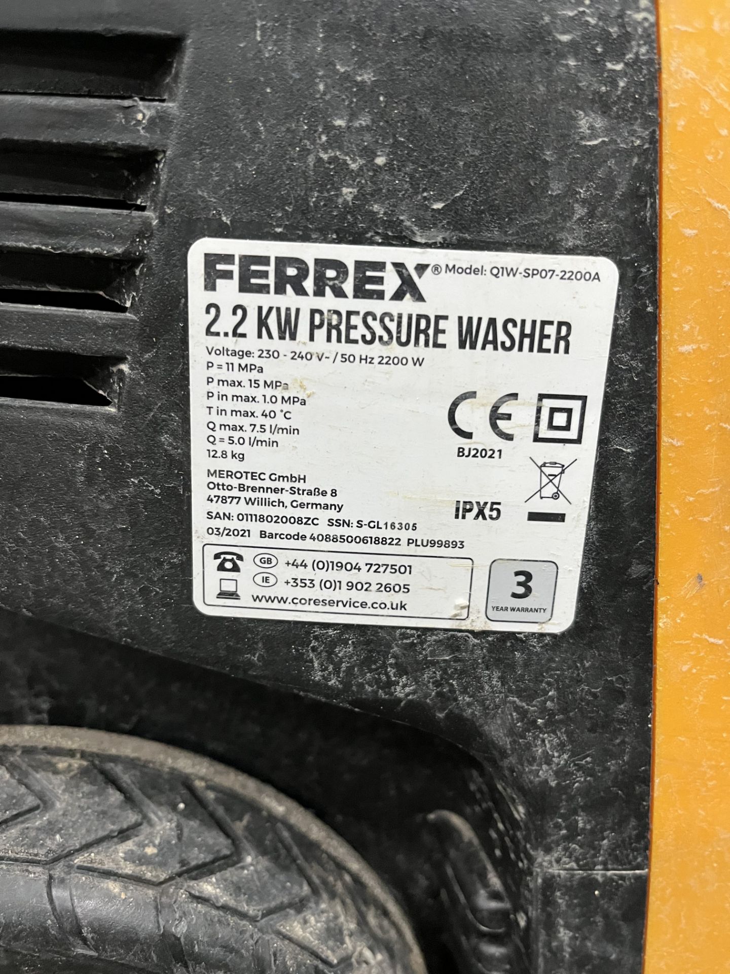 Ferrex 91W-SP07-2200A Pressure Washer W/ Attchments - Image 4 of 4