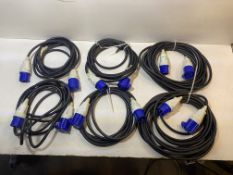 6 x Various 16A Extension Leads