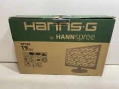 6 x HannsG HE195ANB 18.5 Inch LED Backlit LCD Monitors
