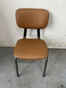 Set of 5 Cognac Colour Dining Chairs