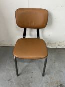 Set of 4 Cognac Colour Dining Chairs