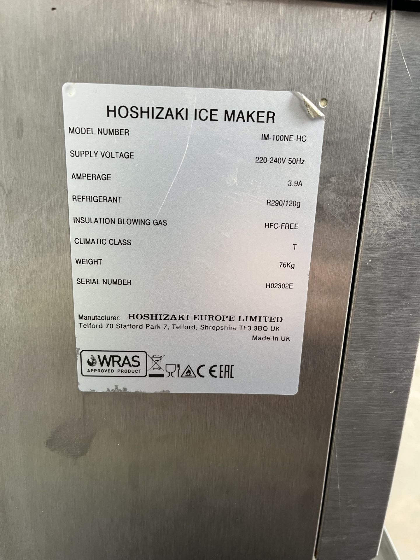 Hoshizaki IM-100NE-HC Hydrocarbon Large Cube Ice Maker - Image 5 of 5
