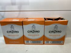 18 x Bottles Of Cinzano Prosecco D.O.C. Italian Dry Sparkling Wine, 75cl