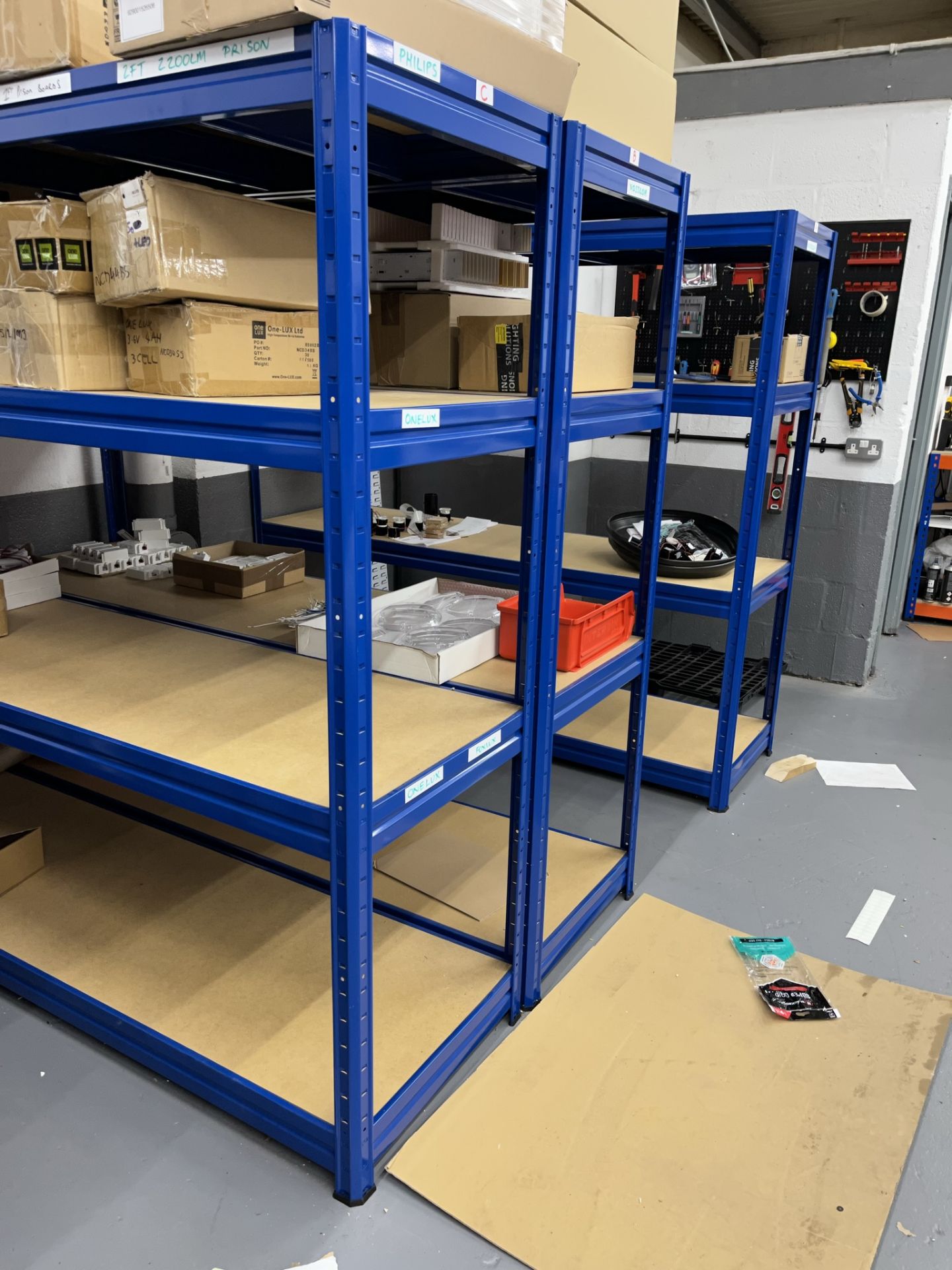 8 x Bays of Light Weight Racking | Contents not included