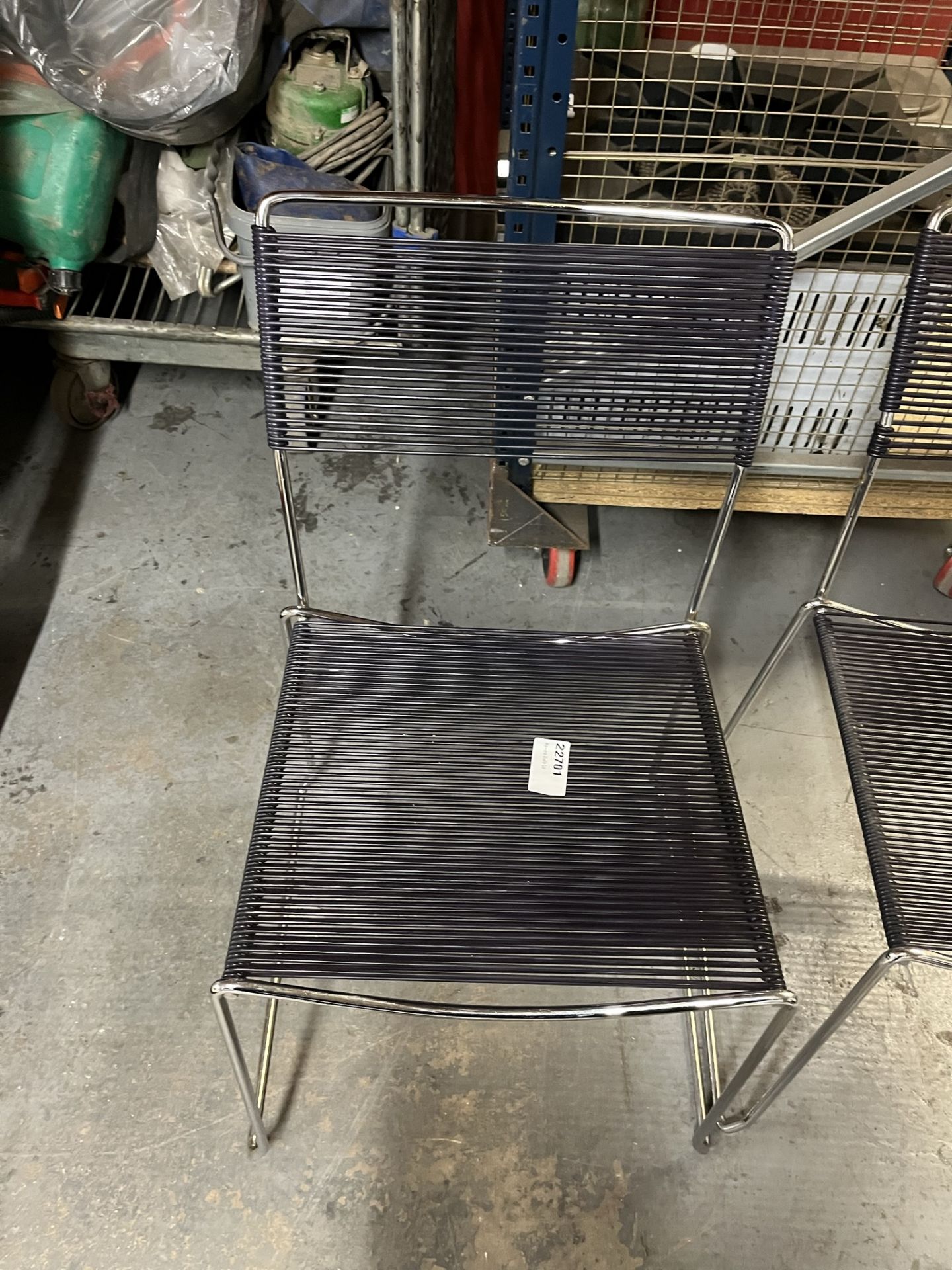 2 x Black Wire Outdoor Chairs