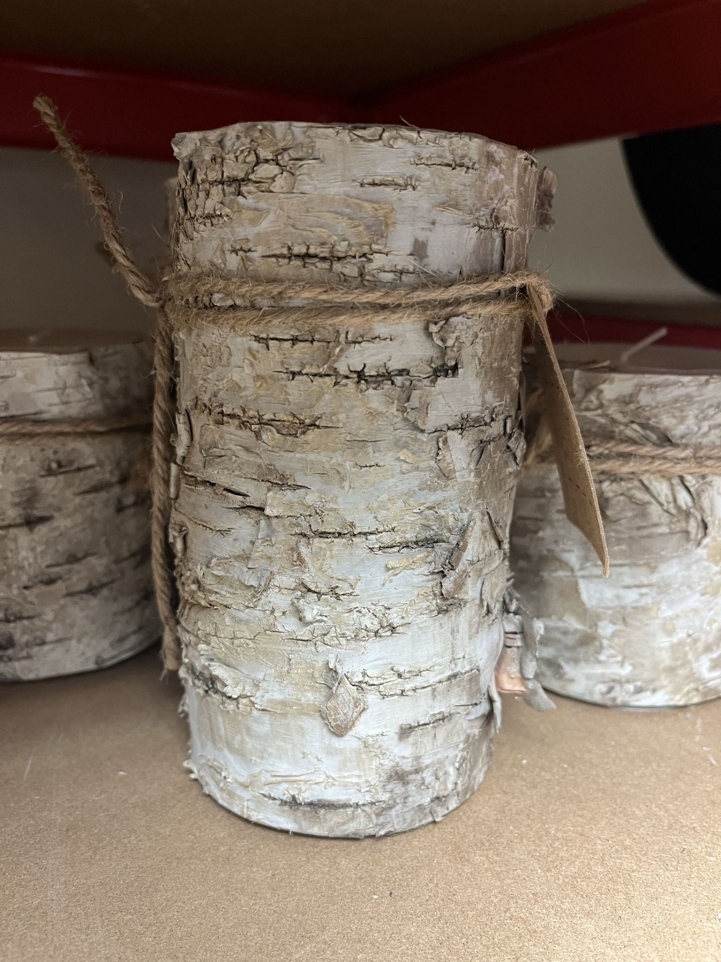 4 x Birch Bark Hand Crafted Candles