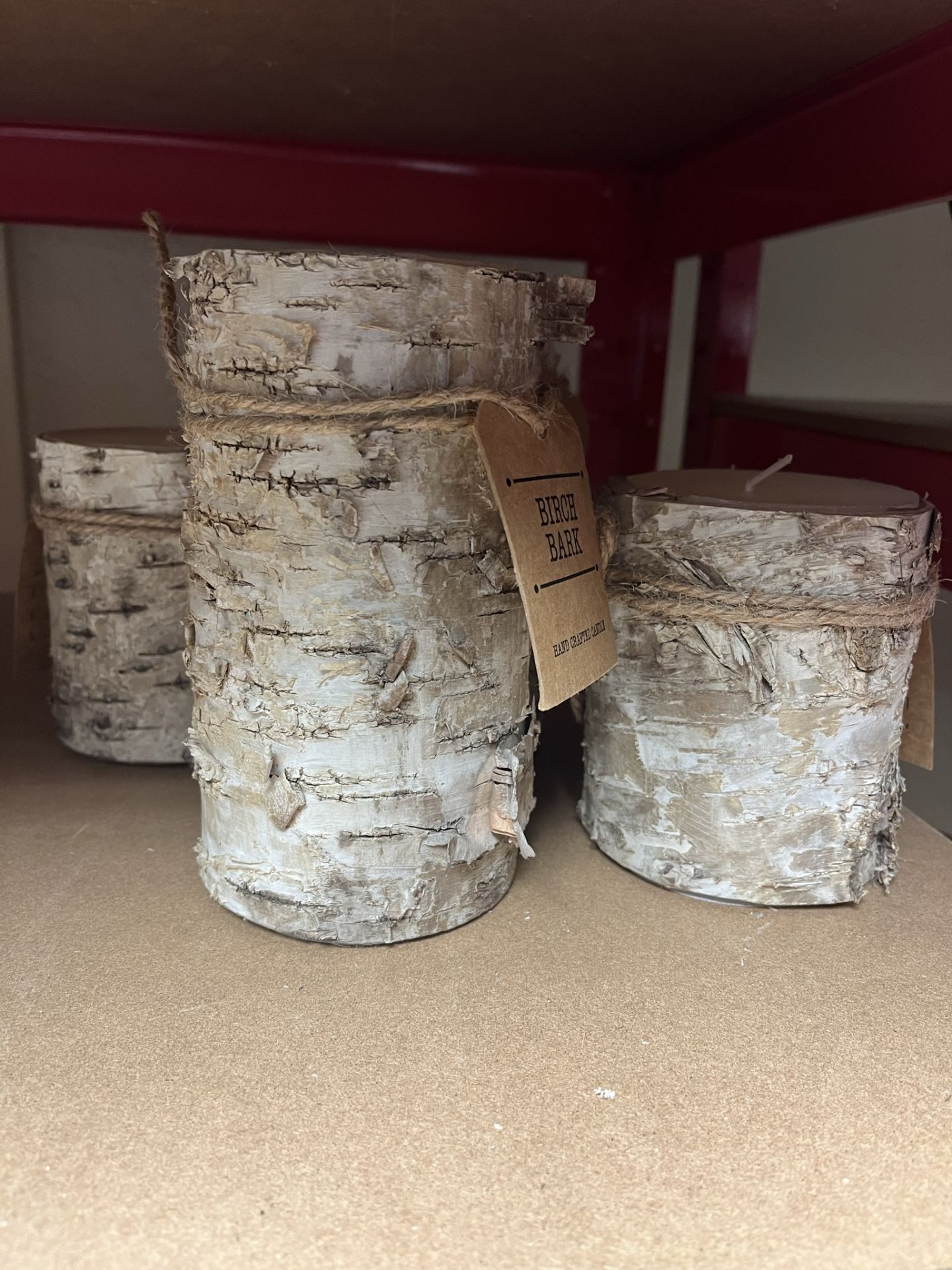 4 x Birch Bark Hand Crafted Candles - Image 2 of 4