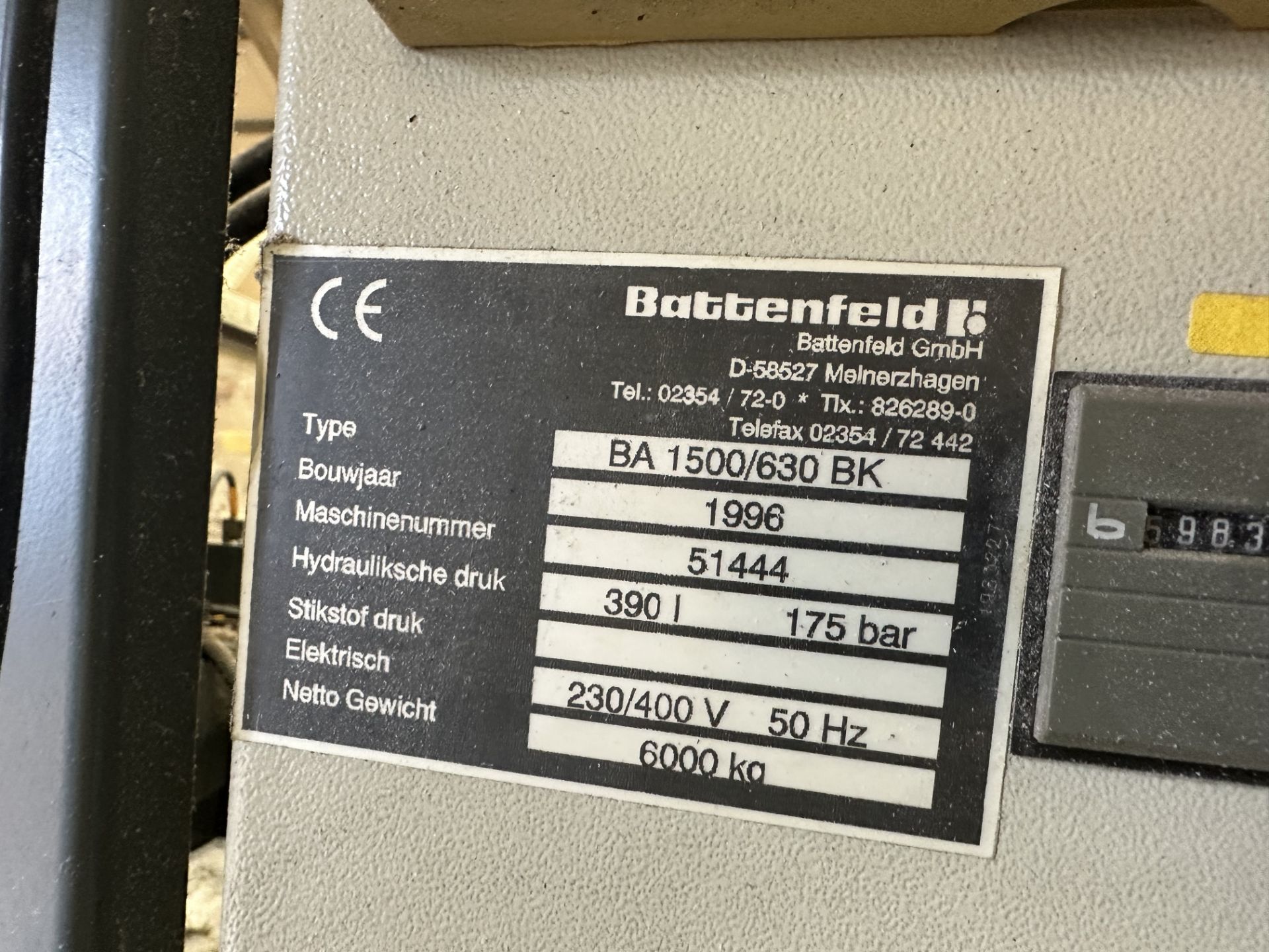 Battenfeld 150T Injection Moulder w/ Dega Autoloader | BA1500/630BK - Image 7 of 7