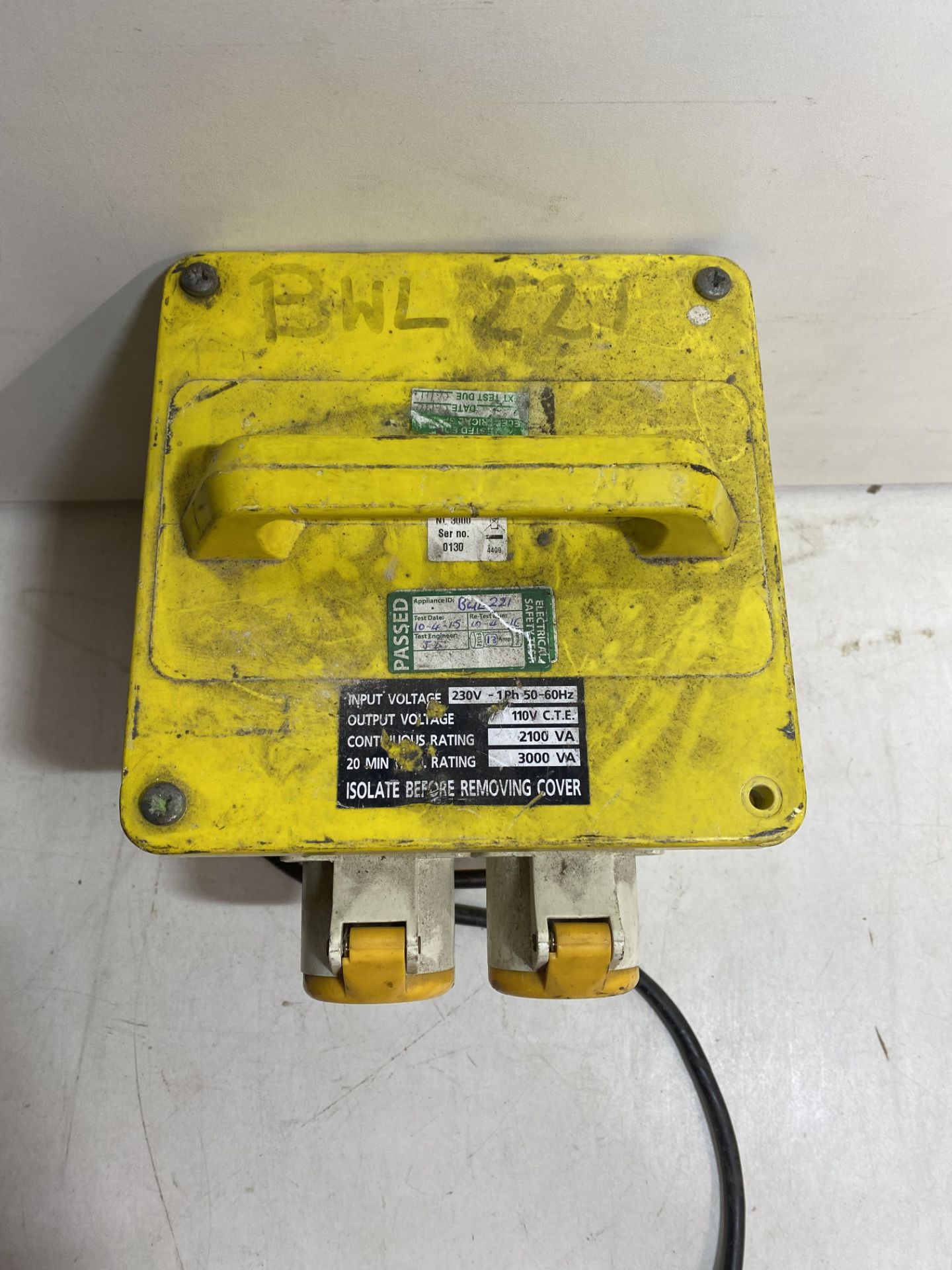 3 x Various Newlec 110v Portable Site Transformers - Image 6 of 17