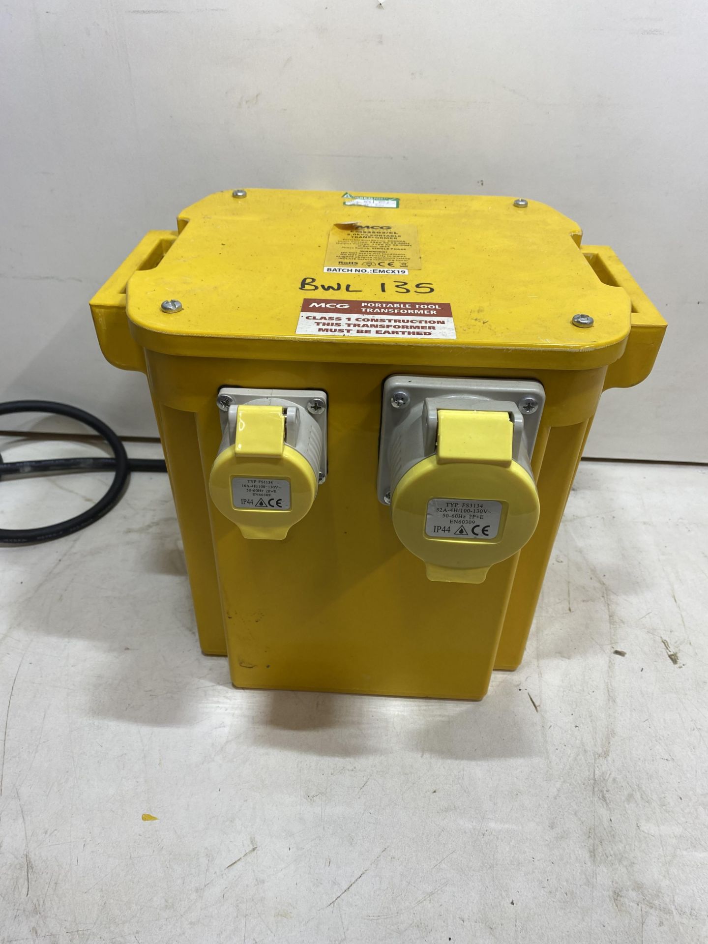 4 x MCG Industrial CM2503/CL 5.0kva Single Phase 110v Portable Transformers - Image 3 of 12