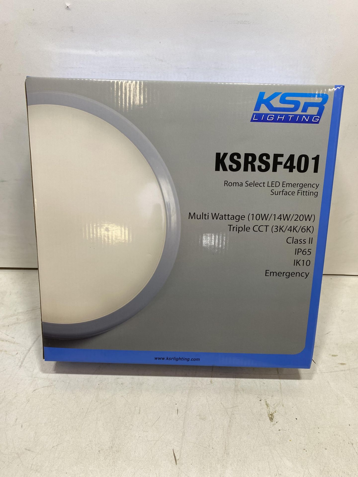 6 x KSR Lighting KSRSF401 Roma Select LED Emergency Surface Fitting Lights, White - Image 3 of 4