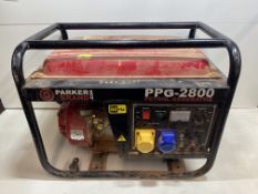 Parker Brand PPG-2800 2.8KVA 2.8kw 6.5HP DC Petrol Generator