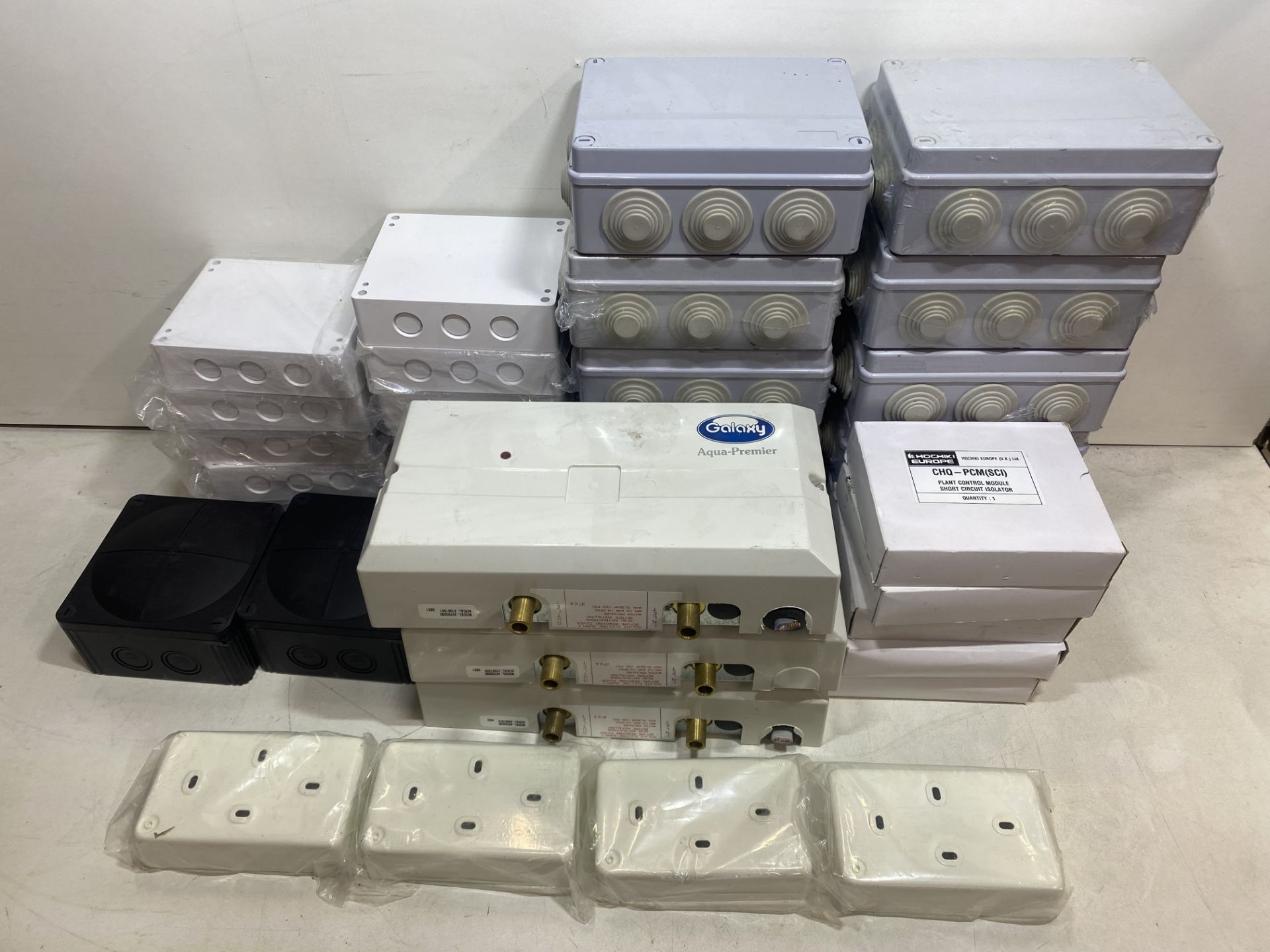 Quantity Of Various Electrical / Bathroom Fittings Inc Water Heaters, Circuit Isolators & Junction B